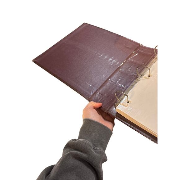 Photo Pro Bonded Leather Magnetic Photo Album 27 Pages NOS Brown Gold Trim - Picture 7 of 10